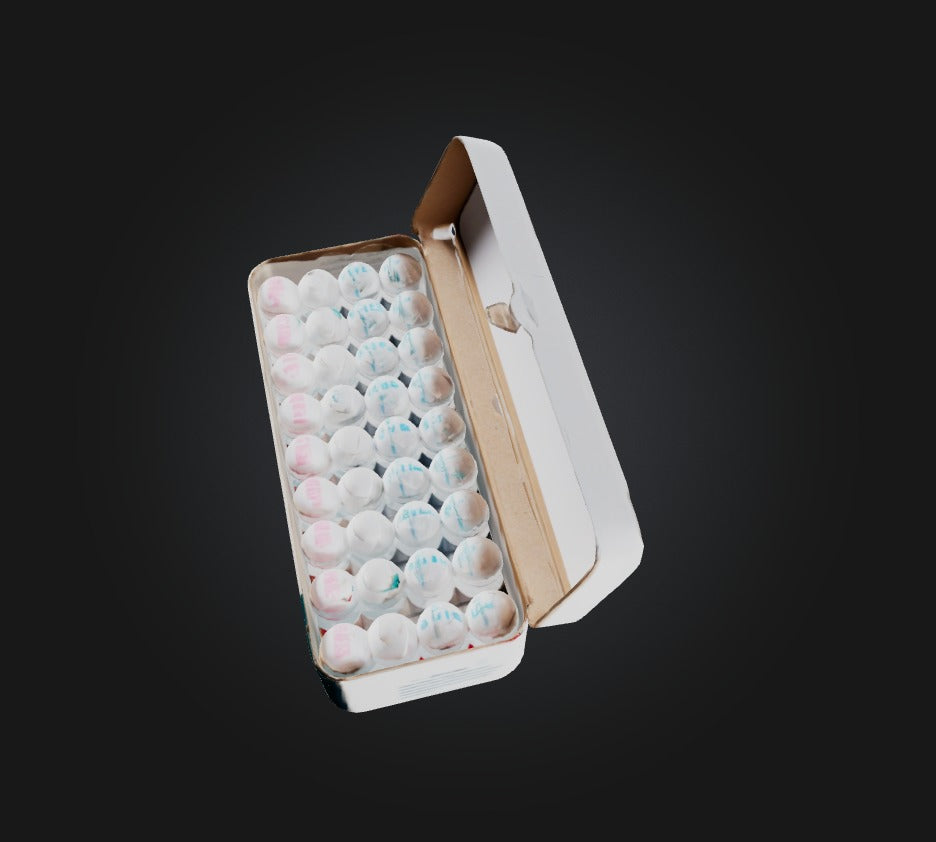 3D model 1 box of pills VR / AR / low-poly