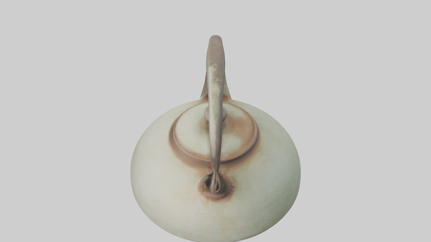 3D model Aged Ceramic Teapot Model VR / AR / low-poly