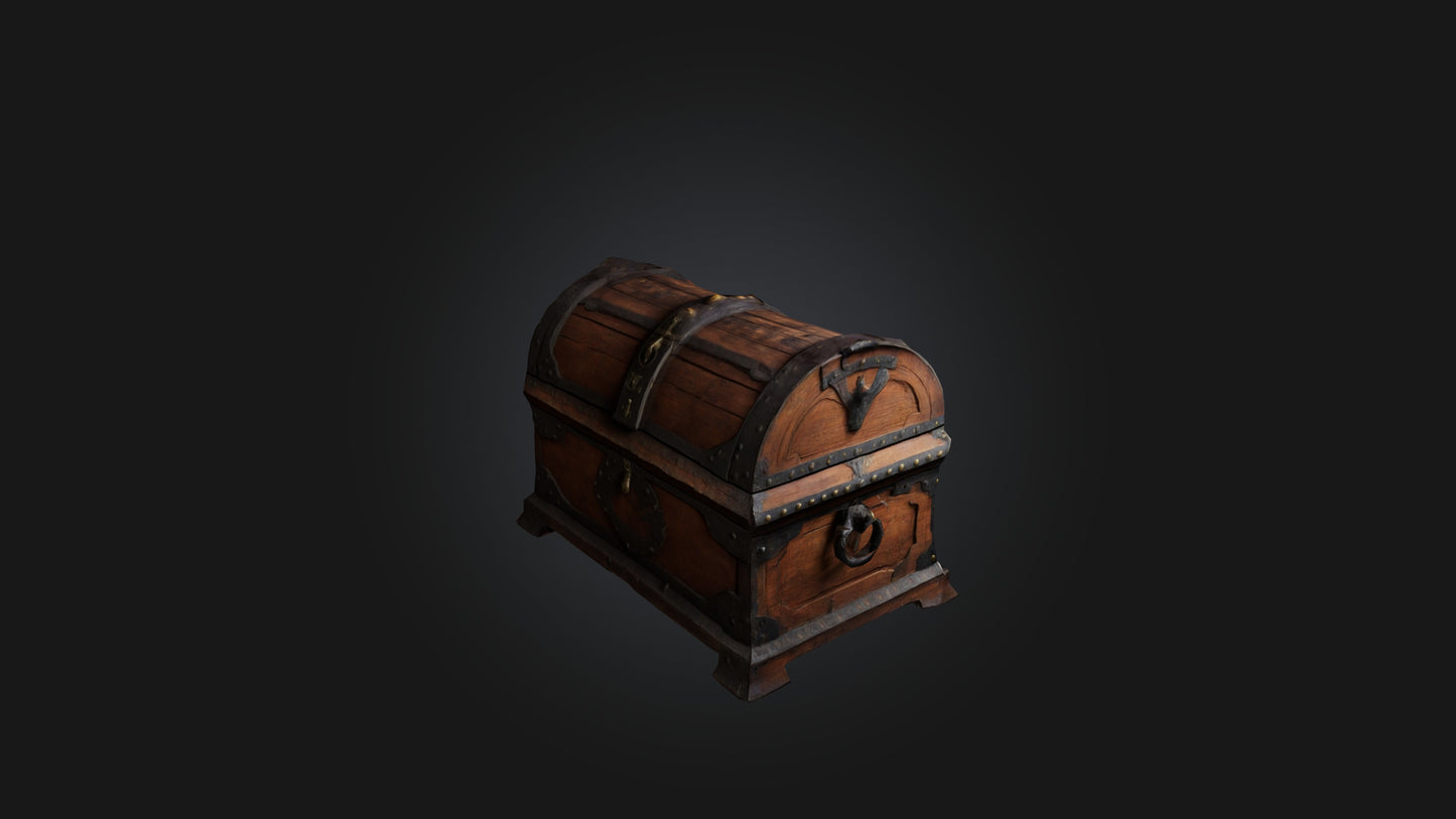 3D model Ancient Chest VR / AR / low-poly