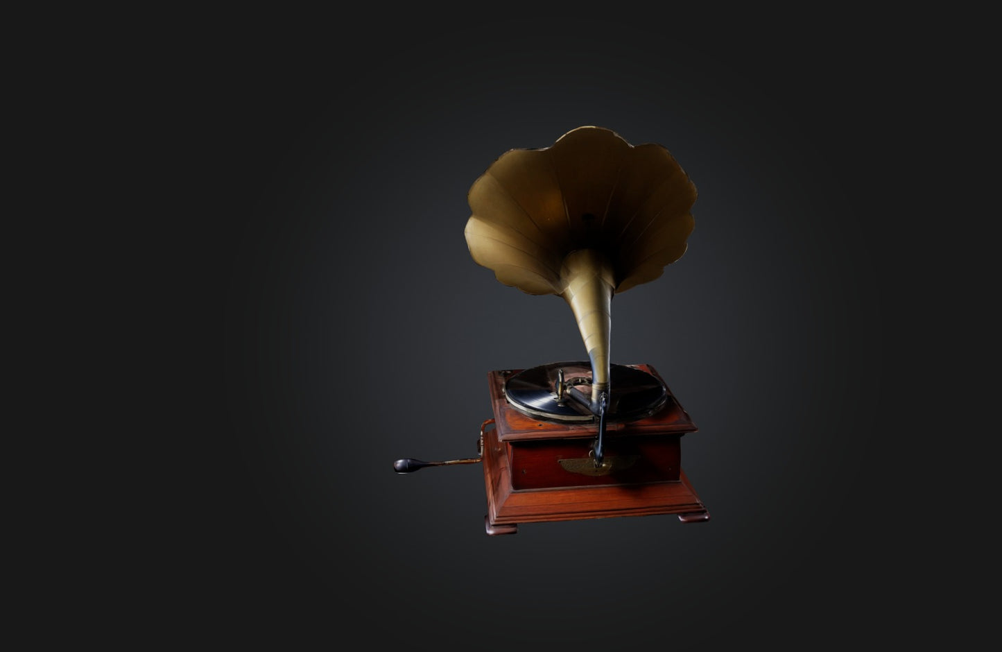 3D model Antique Phonograph VR / AR / low-poly