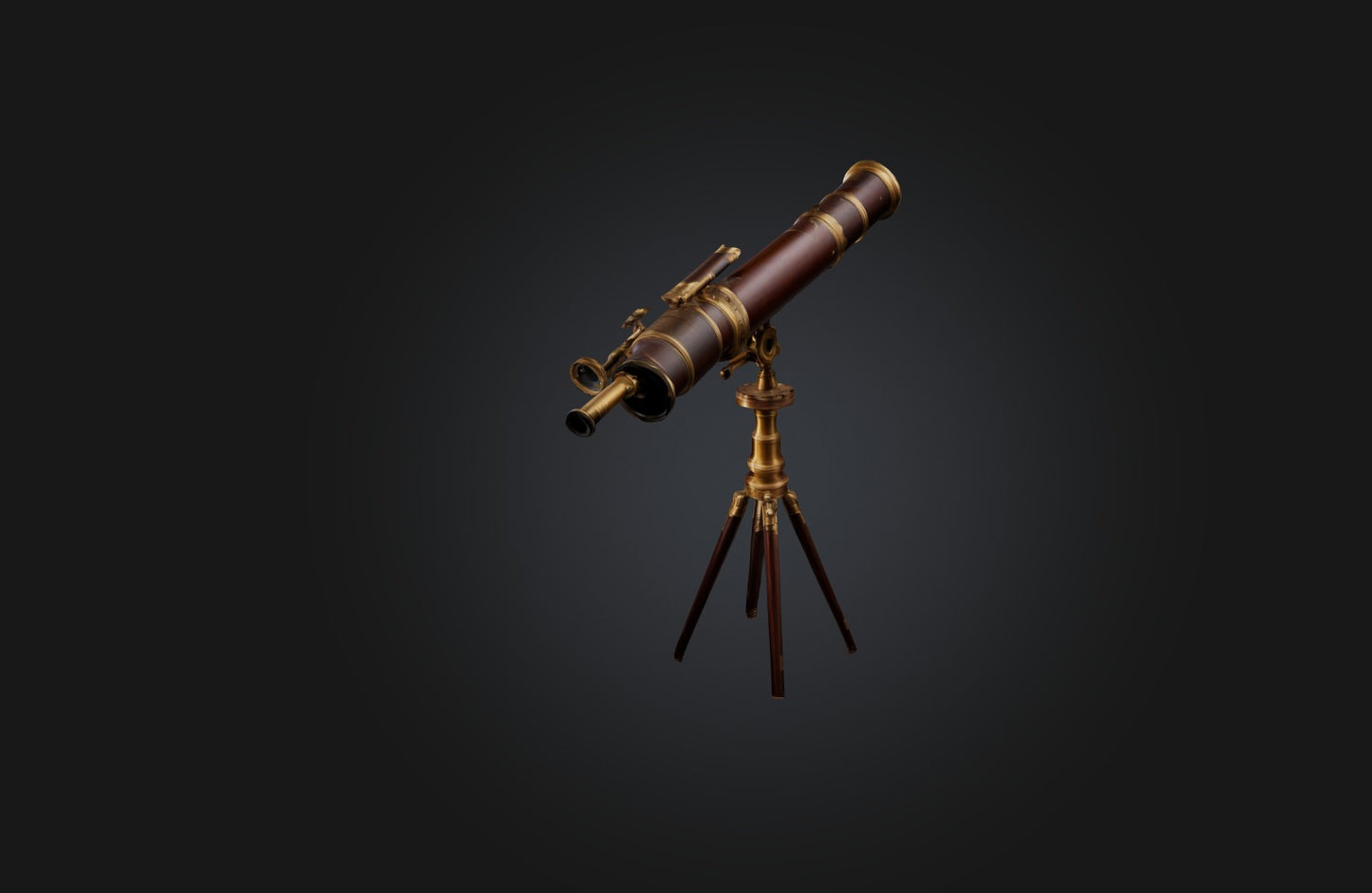 3D model Antique Telescope VR / AR / low-poly