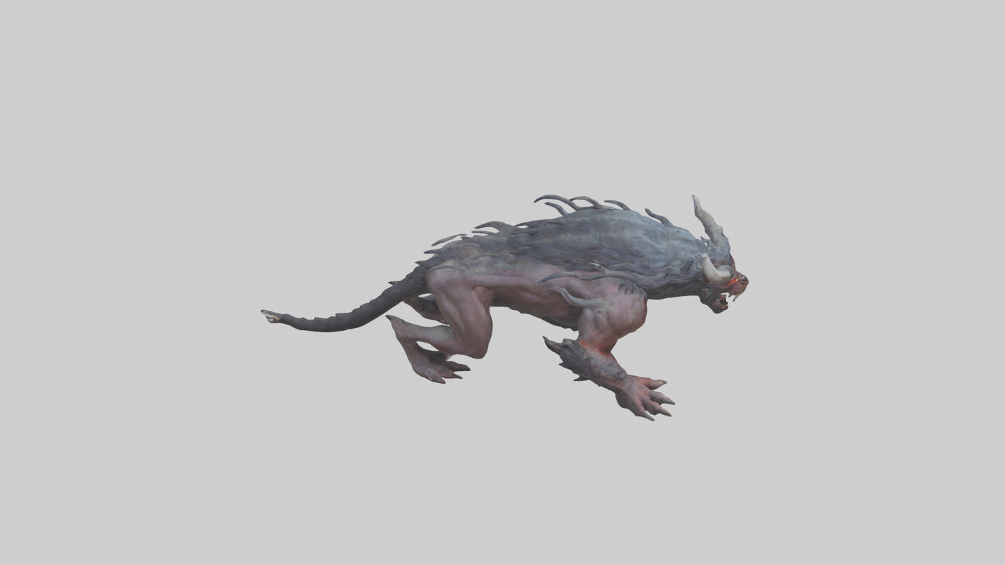 3D model Beast of Hades model VR / AR / low-poly
