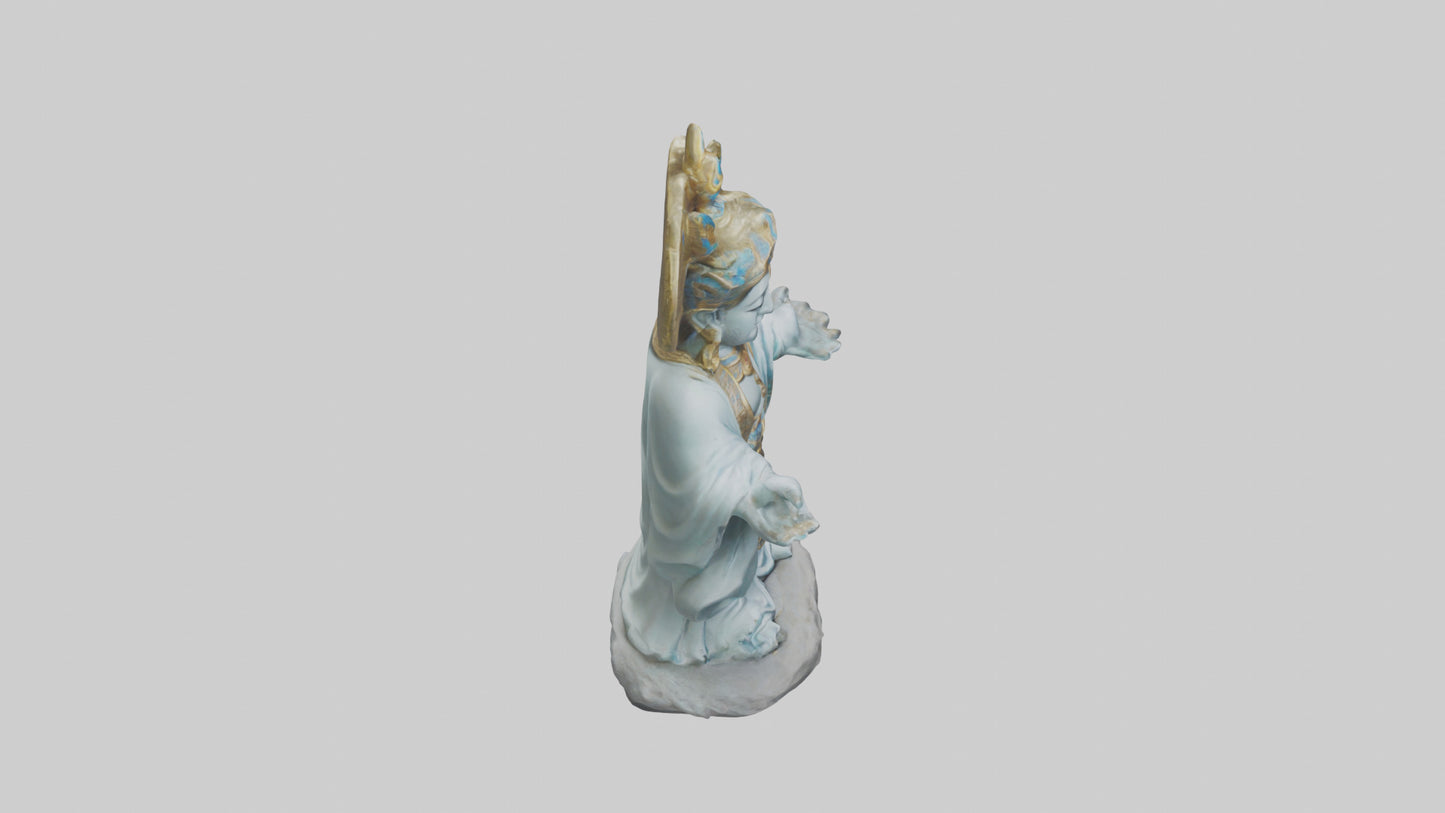 3D model Benevolent deity statue model VR / AR / low-poly