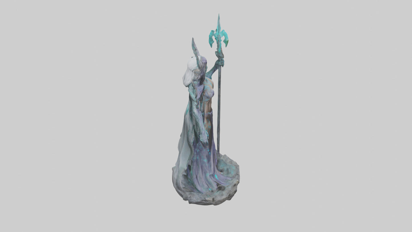 BioTech Sorceress statue model 3D model