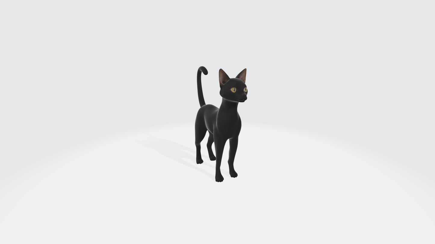 Bombay Cat Model Rigged and Animated 3D model animated rigged