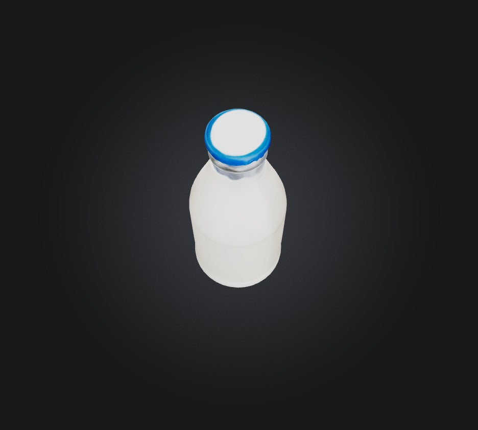 3D model Bottle Milk VR / AR / low-poly
