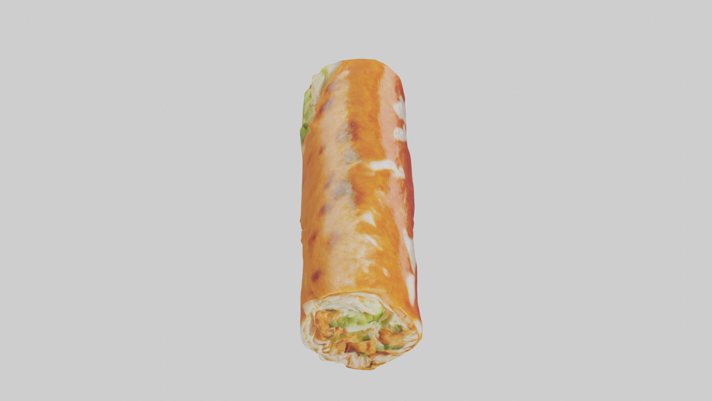 Buffalo chicken wrap model VR / AR / low-poly