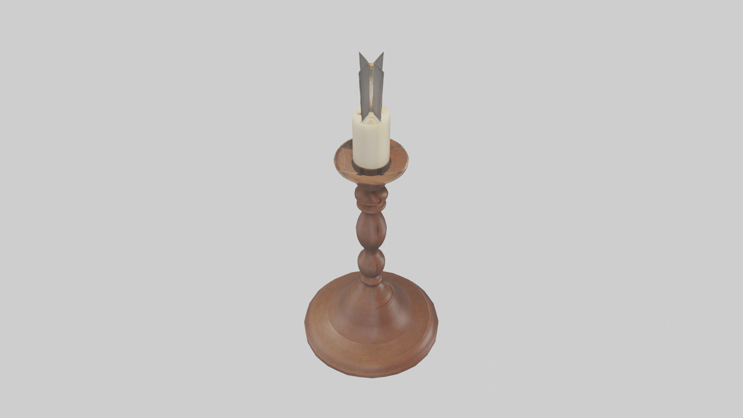 3D model Candlestick model VR / AR / low-poly