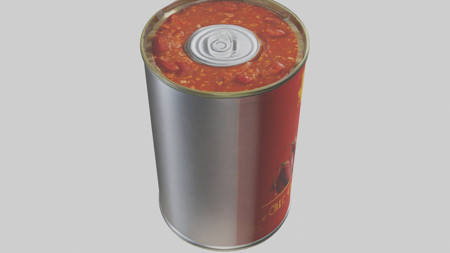 Canned Chili model VR / AR / low-poly