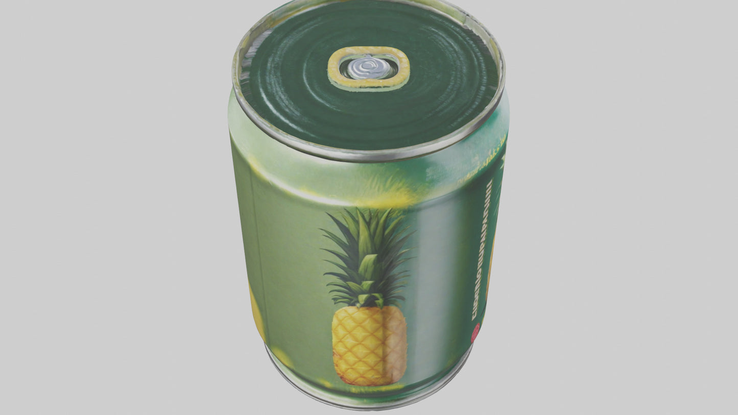 3D model Canned Pineapple model VR / AR / low-poly