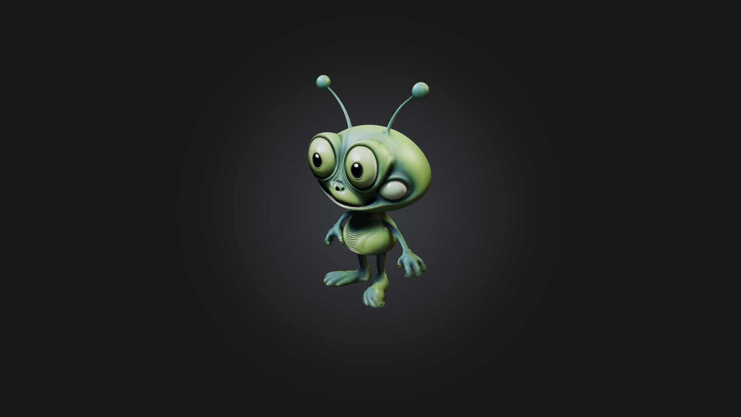 Cartoon Alien 3D model