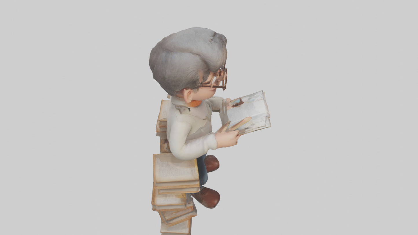 Cartoon Author model 3D model