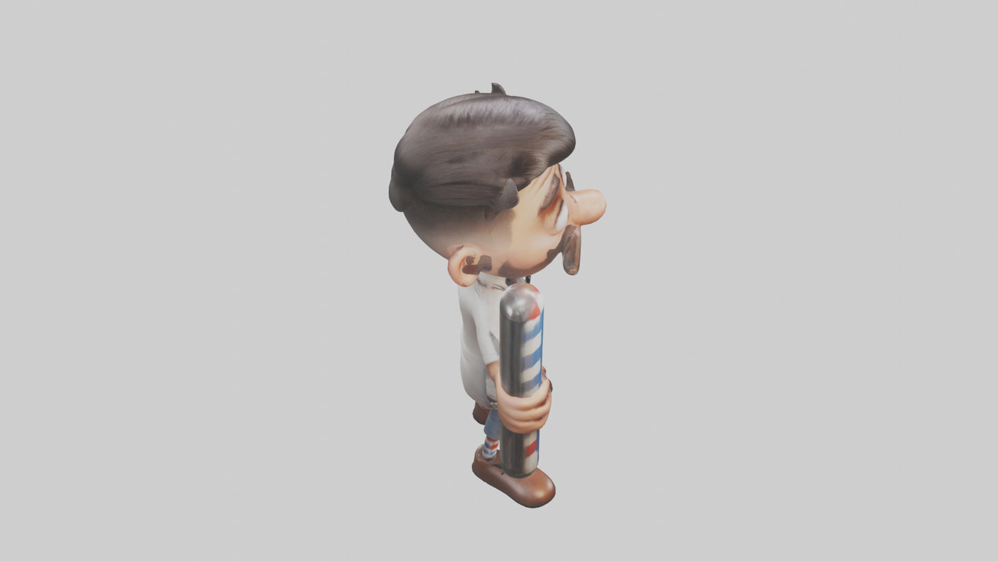 Cartoon Barber model 3D model