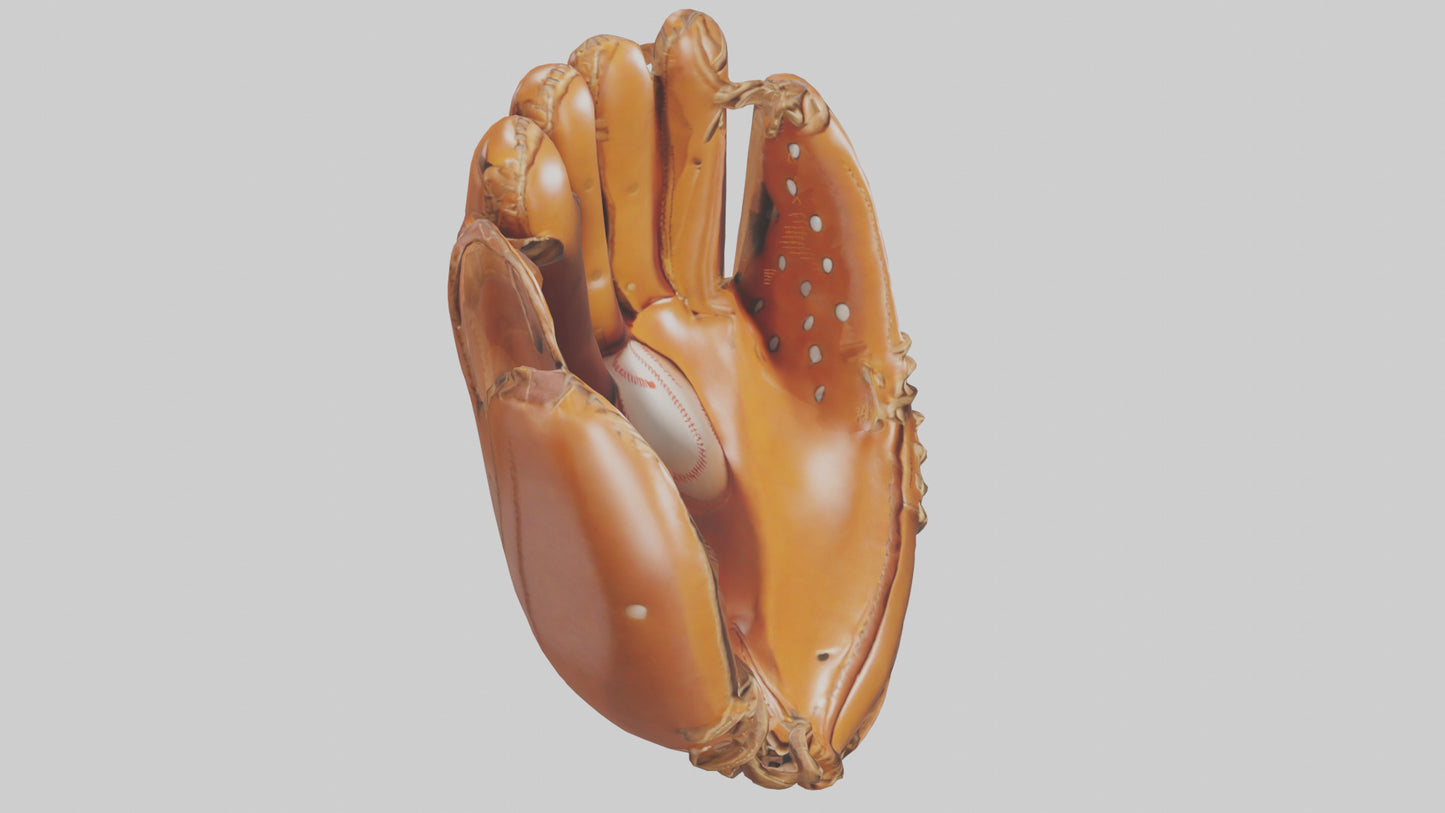 Cartoon Baseball Glove model 3D model