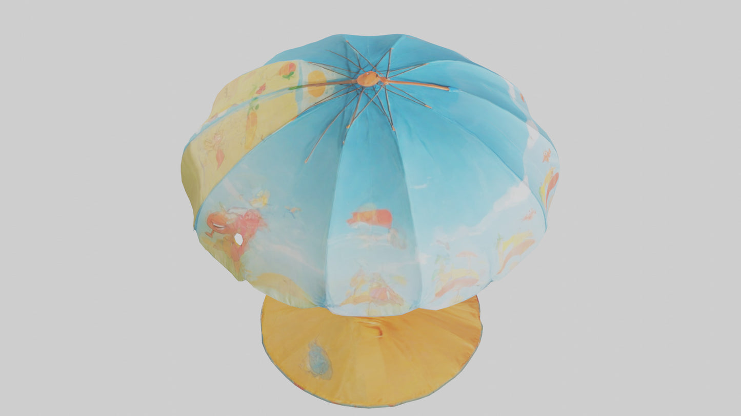 Cartoon Beach Umbrella model 3D model