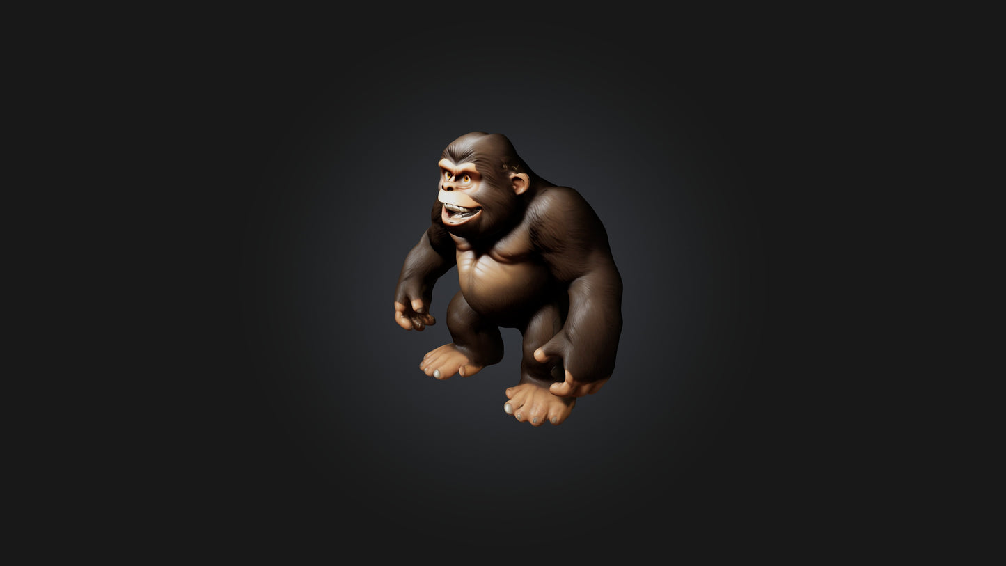 3D model Cartoon Bigfoot VR / AR / low-poly