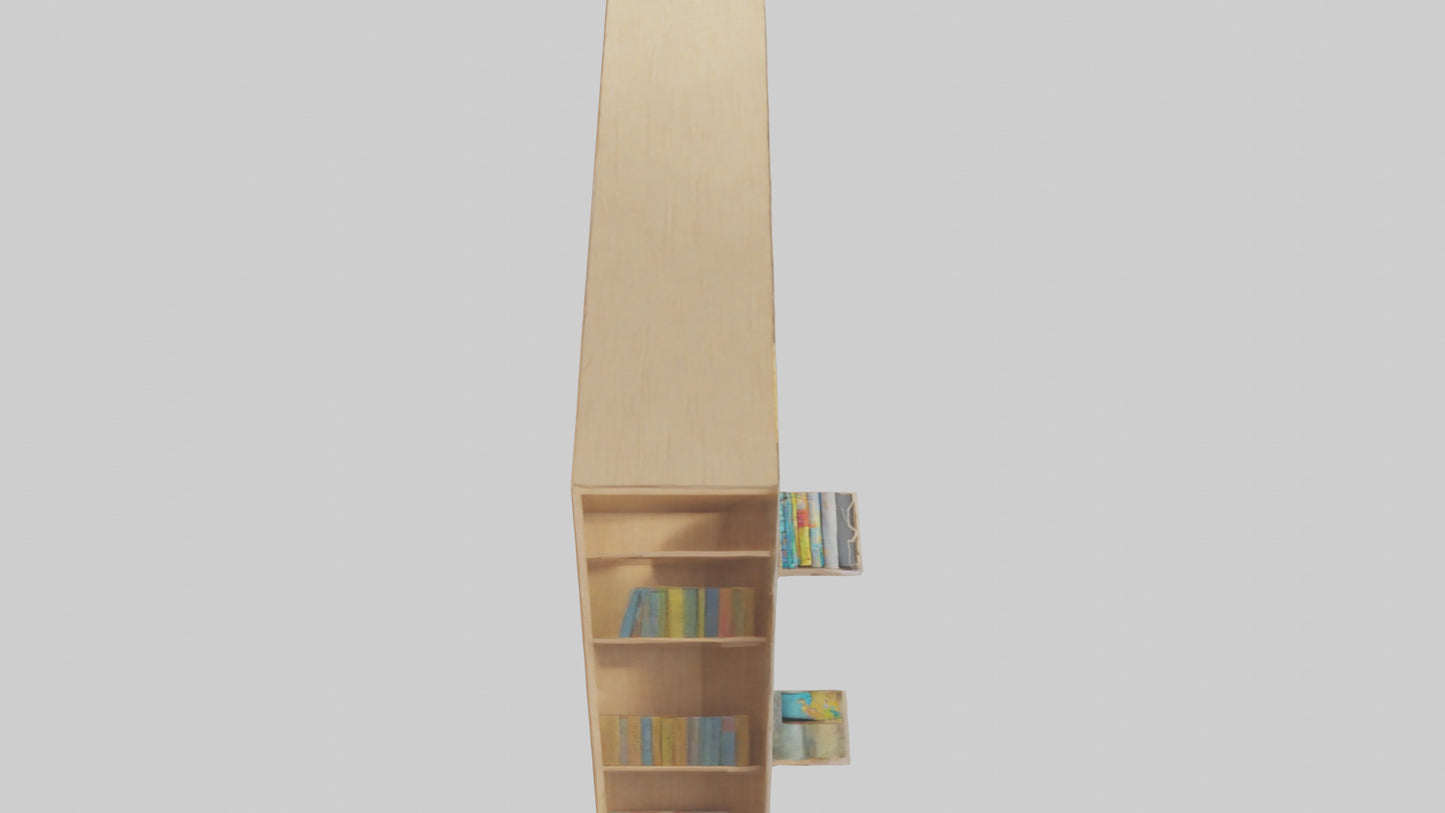 Cartoon Bookshelf model 3D model