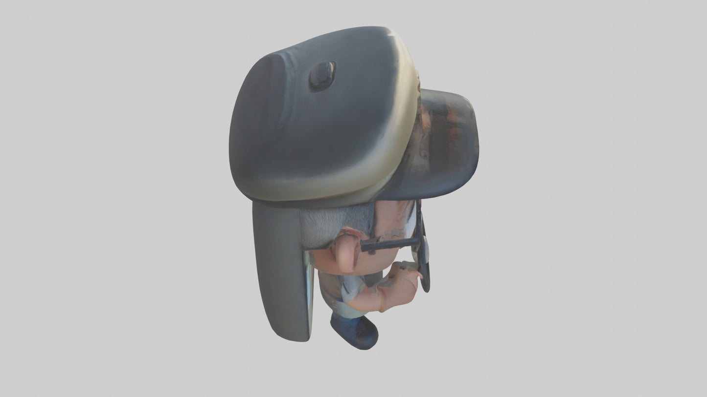 Cartoon Bus Driver model 3D model