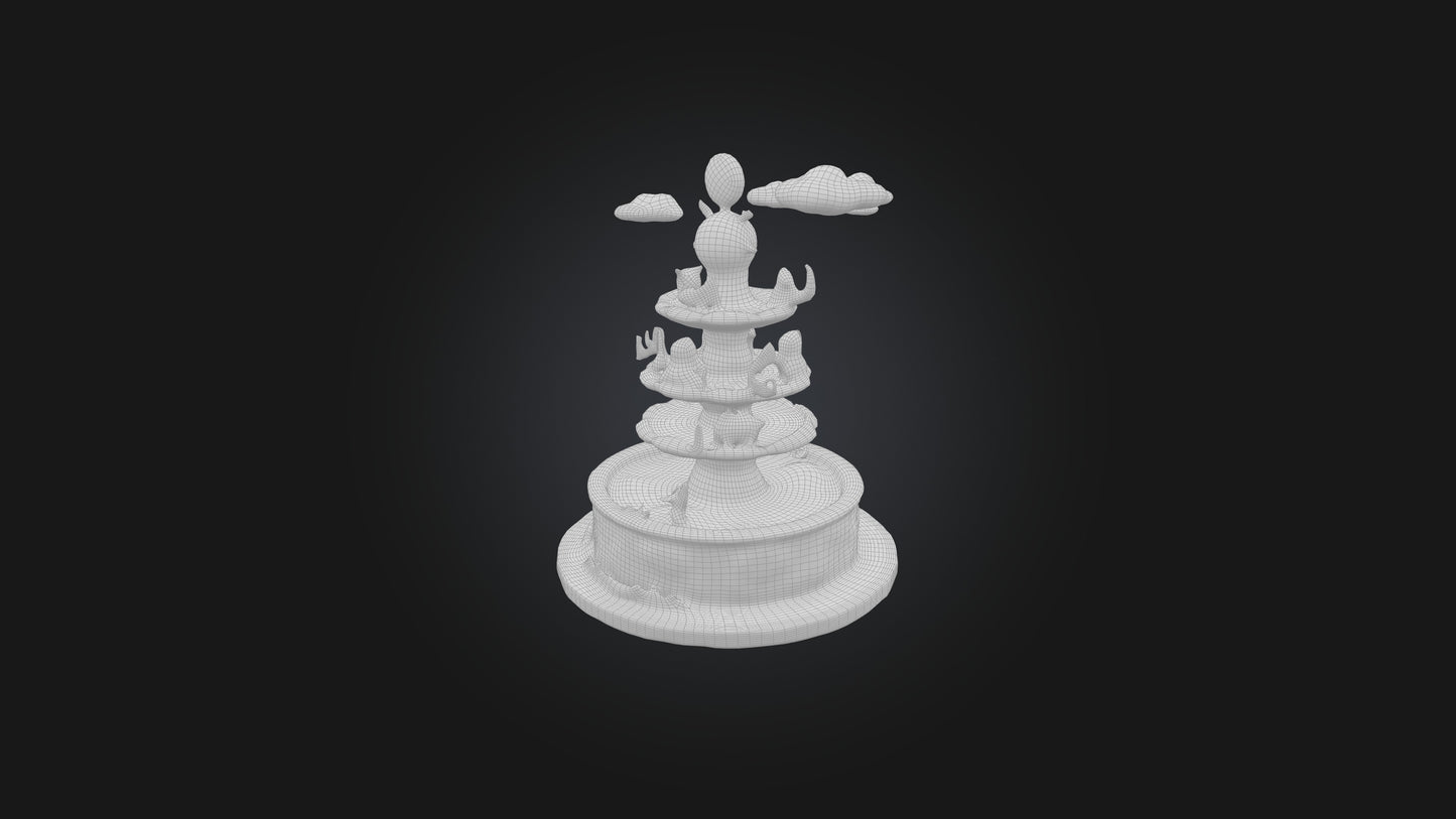 Cartoon Fountain 3D model