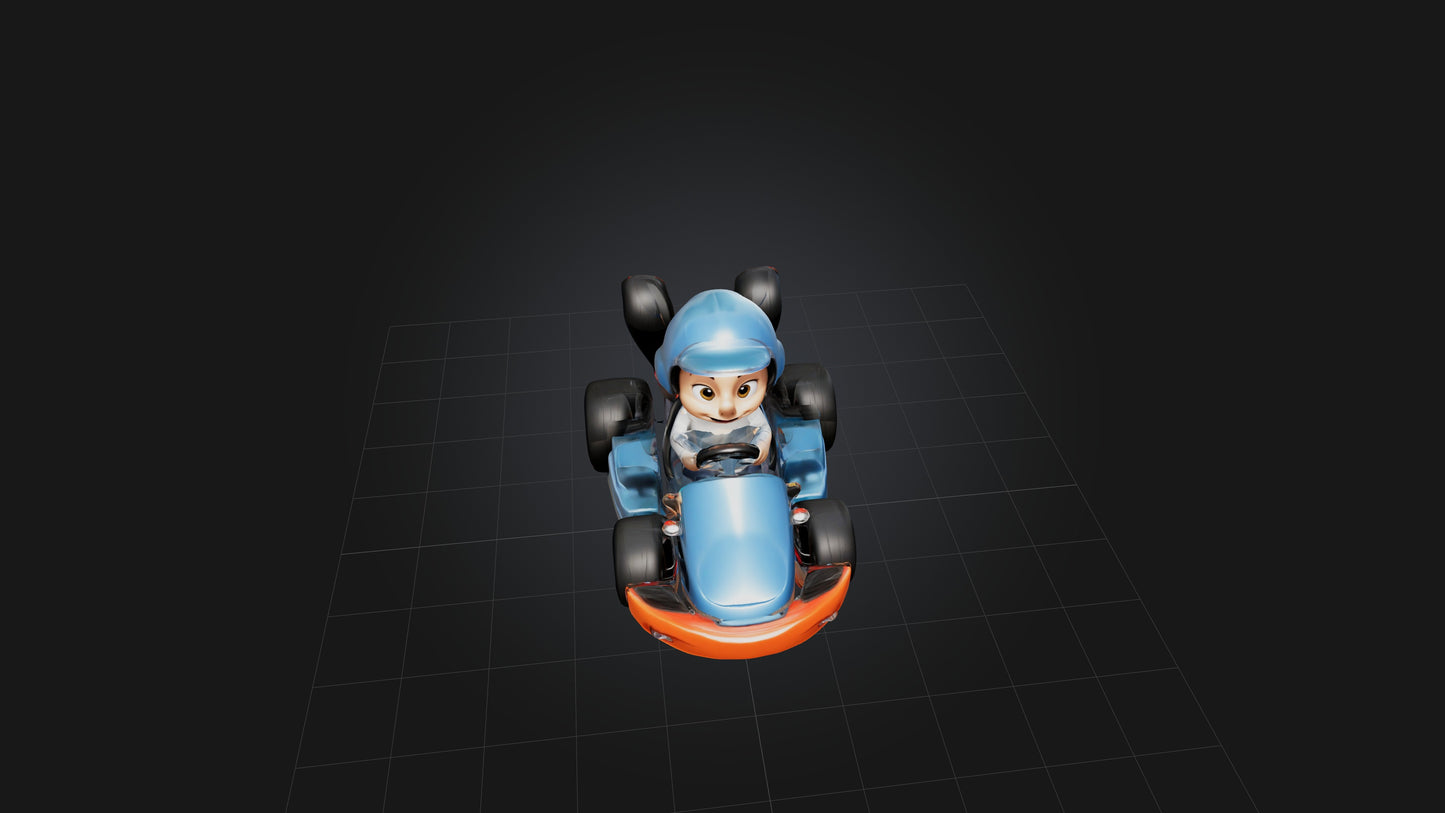 3D model Cartoon Go-Kart VR / AR / low-poly