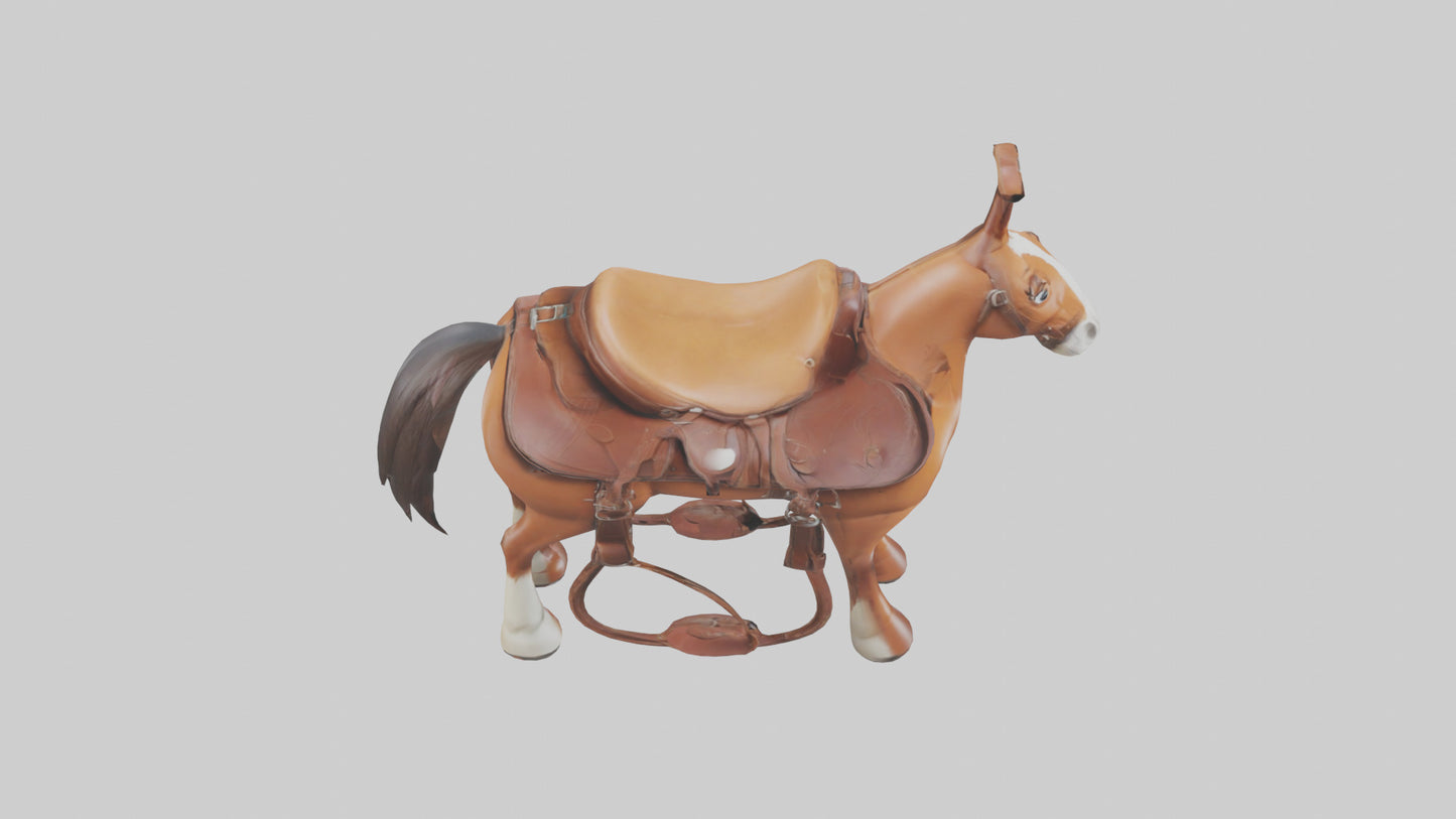 Cartoon Horse Saddle model 3D model