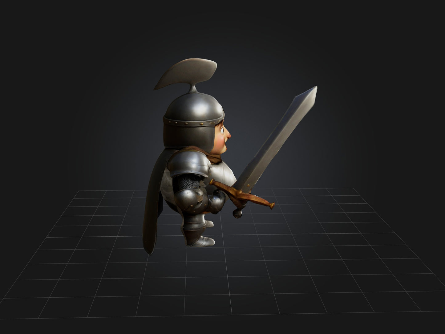 3D model Cartoon Knight VR / AR / low-poly