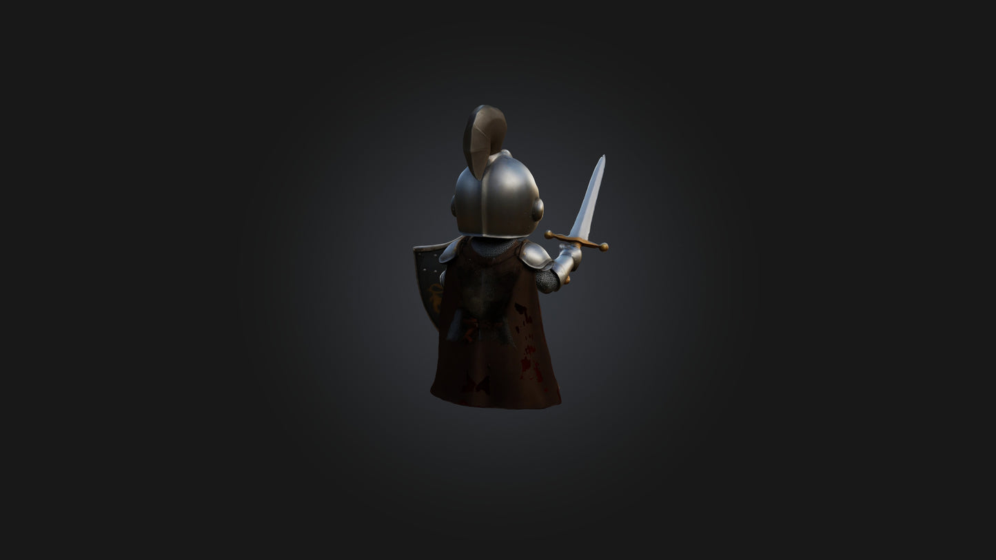 Cartoon Knight 3D model