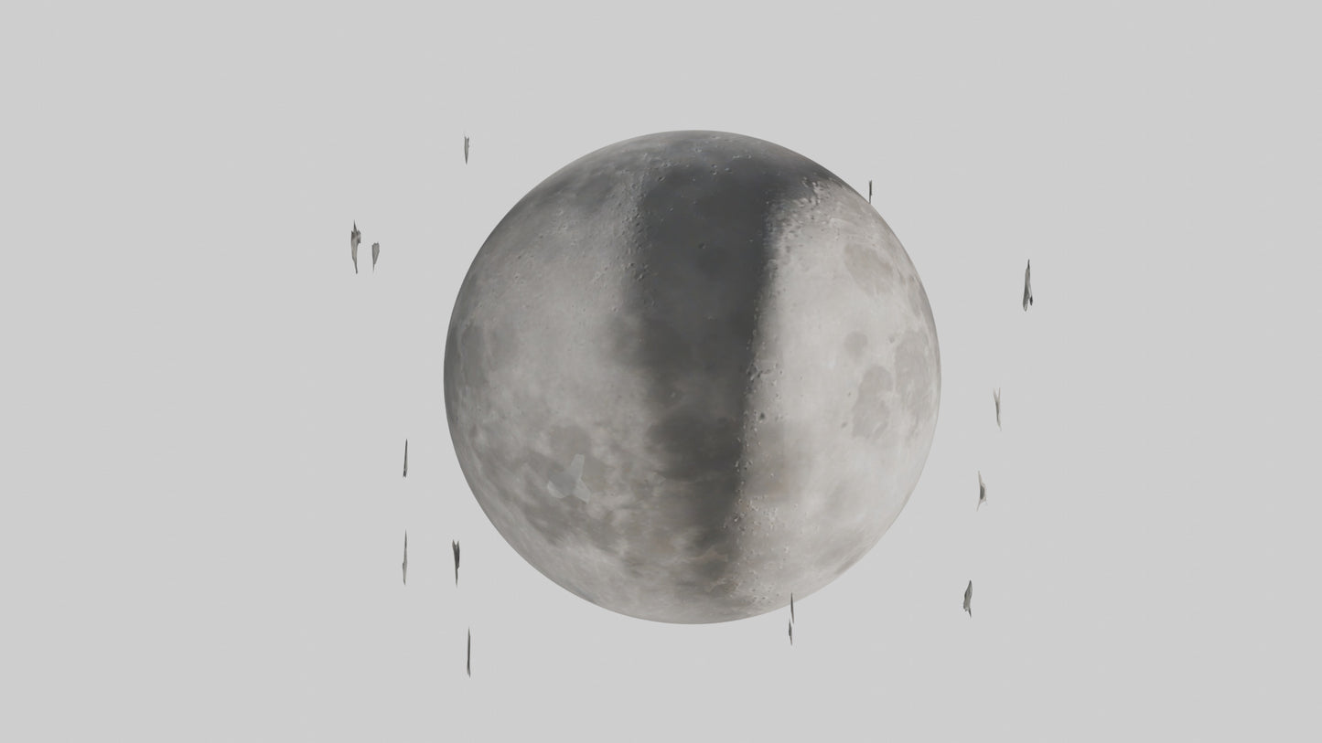 Cartoon Moon model 3D model