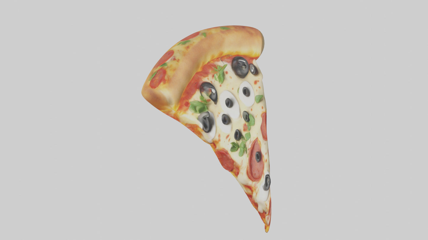 Cartoon Pizza Slice model 3D model