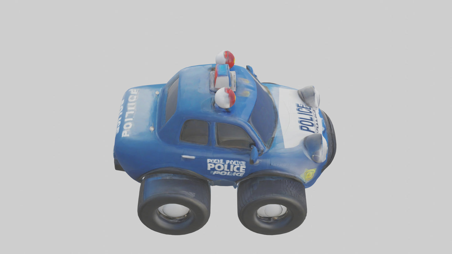Cartoon Police Car model 3D model