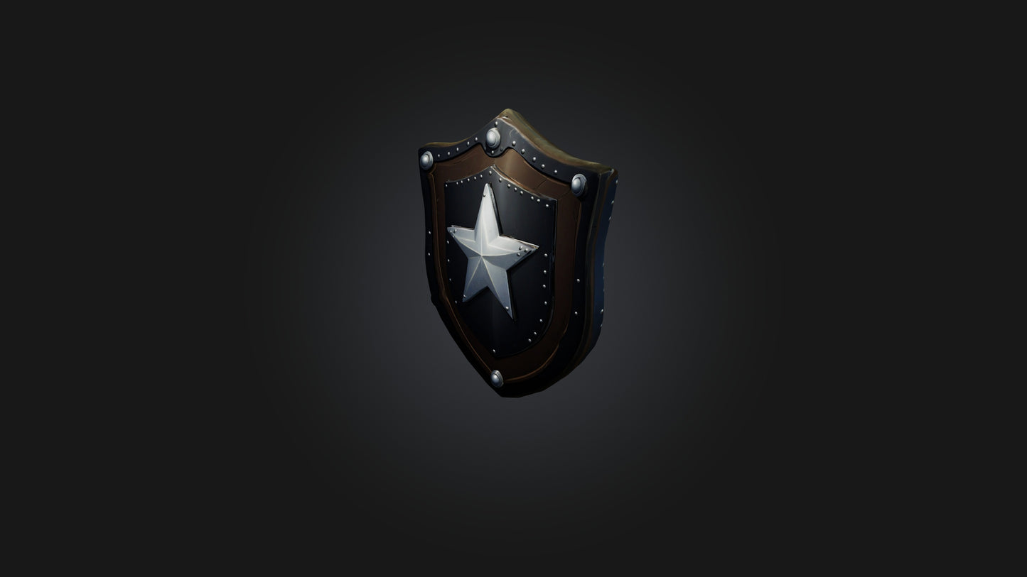 Cartoon Shield 3D model