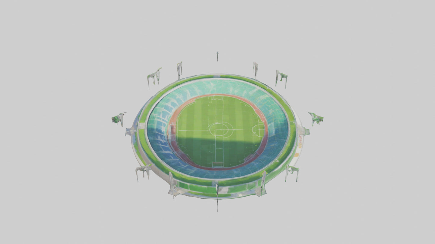 Cartoon Soccer Stadium model 3D model
