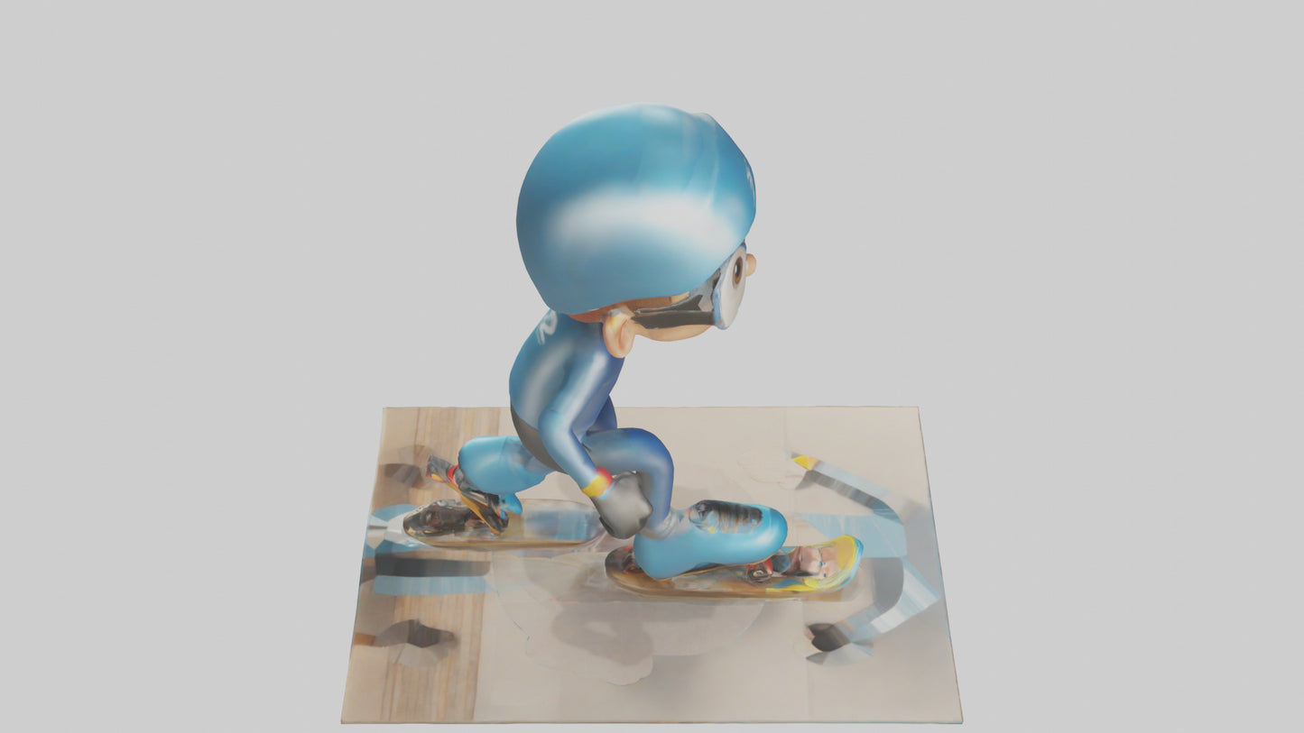 Cartoon Speed Skater model 3D model