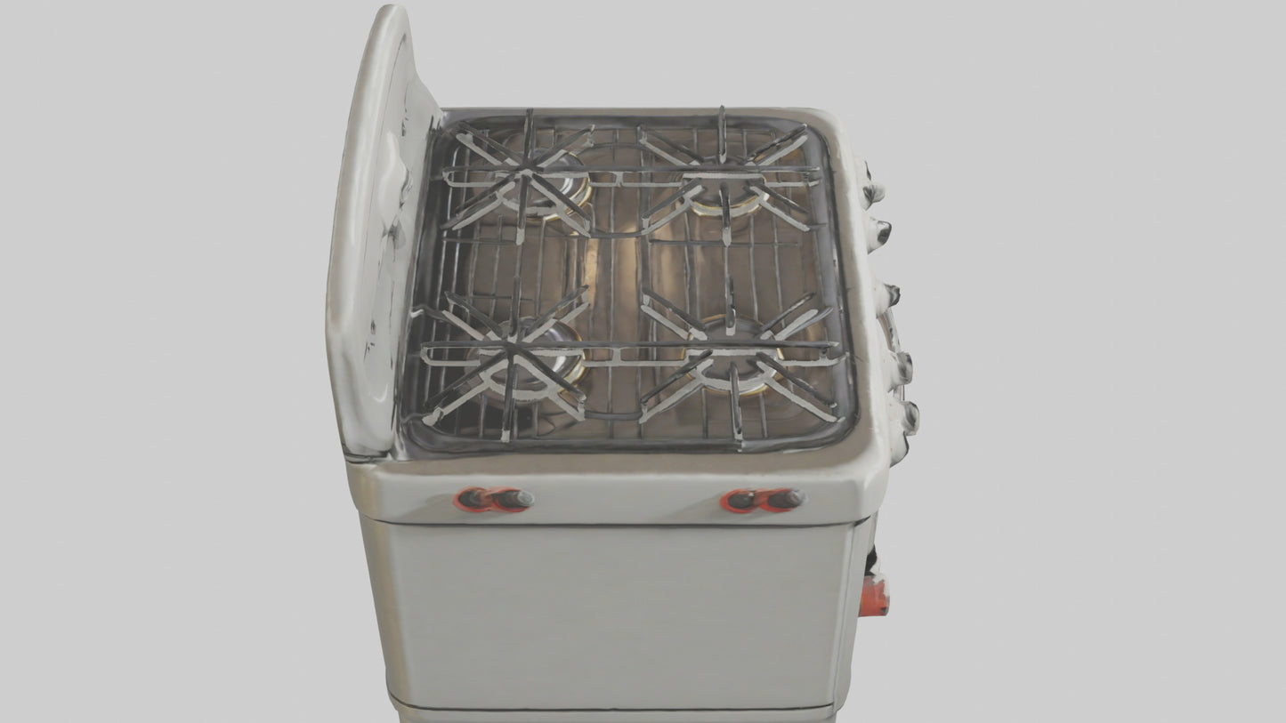 Cartoon Stove model 3D model