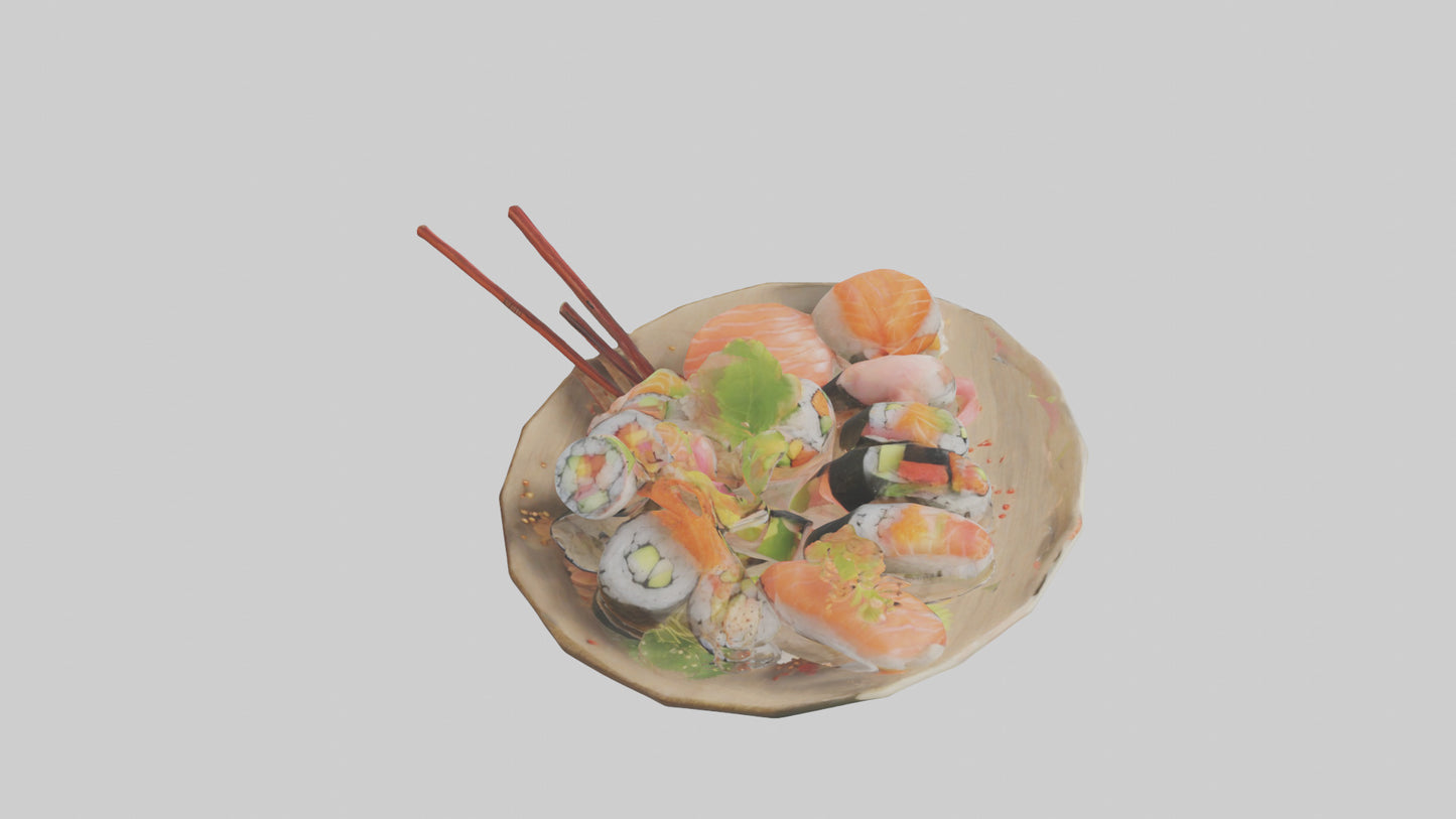 Cartoon Sushi model 3D model
