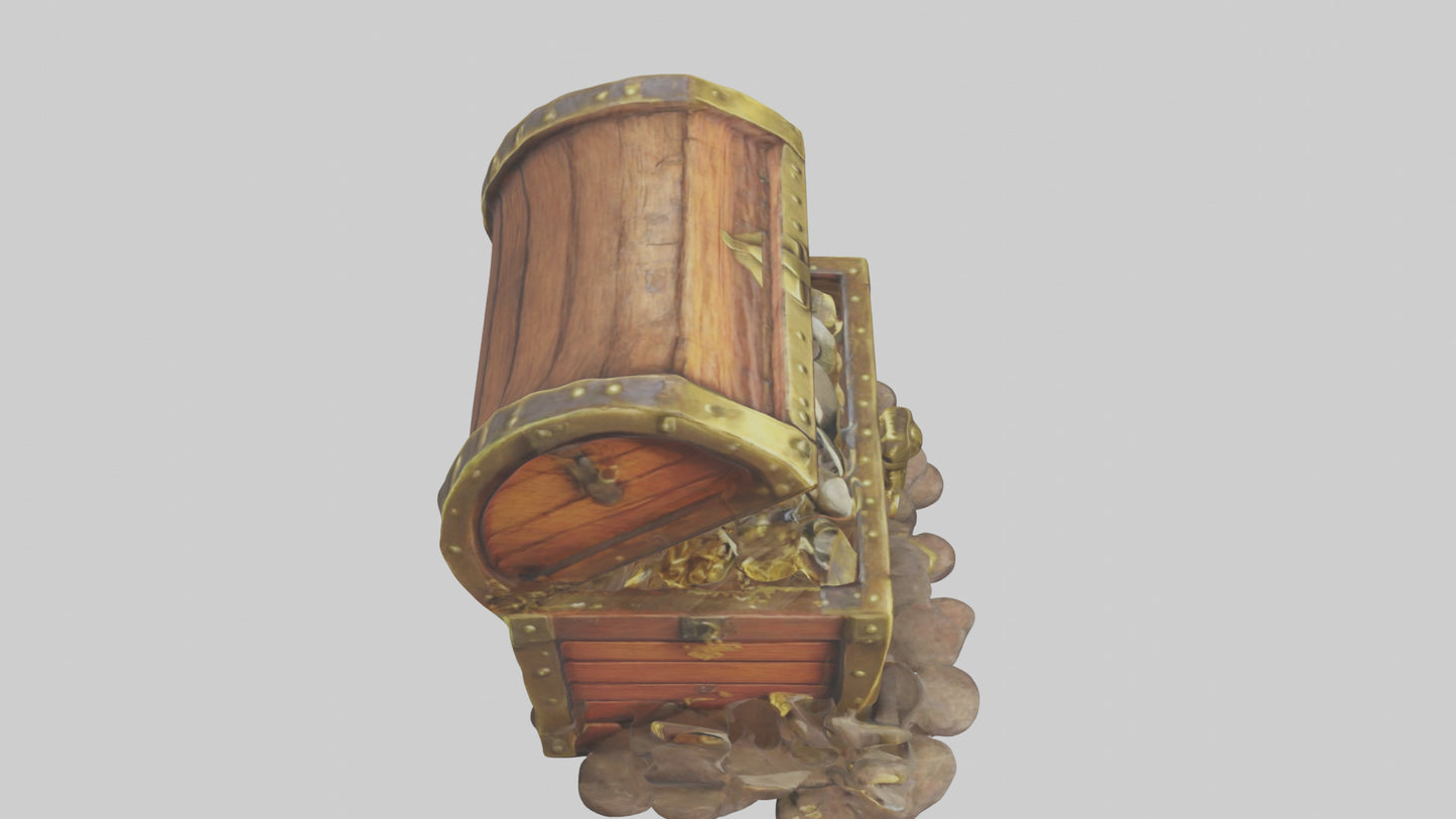 Cartoon Treasure Chest model 3D model