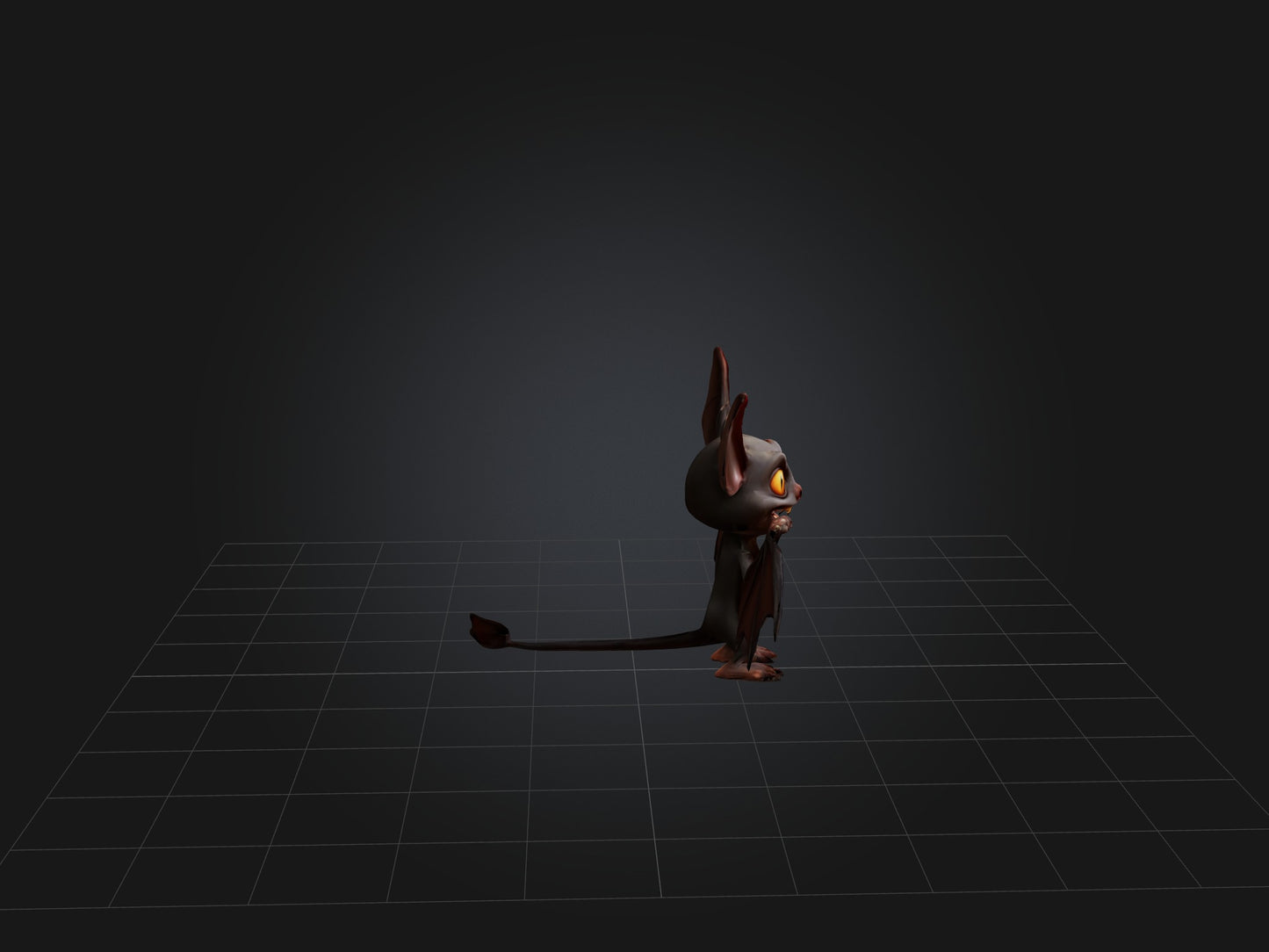 3D model Cartoon Vampire Bat VR / AR / low-poly