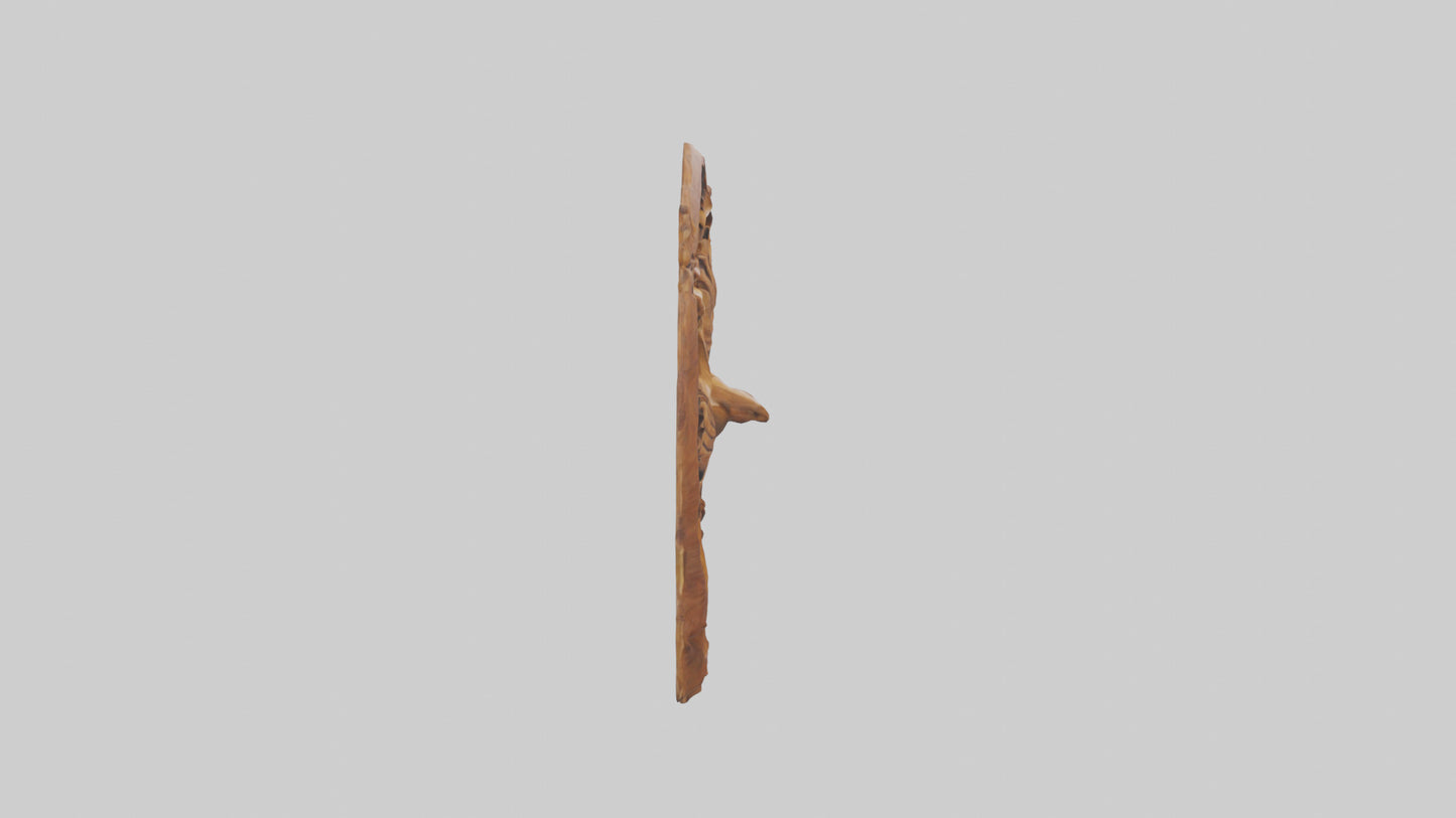 Carved wooden wall hanging model 3D model
