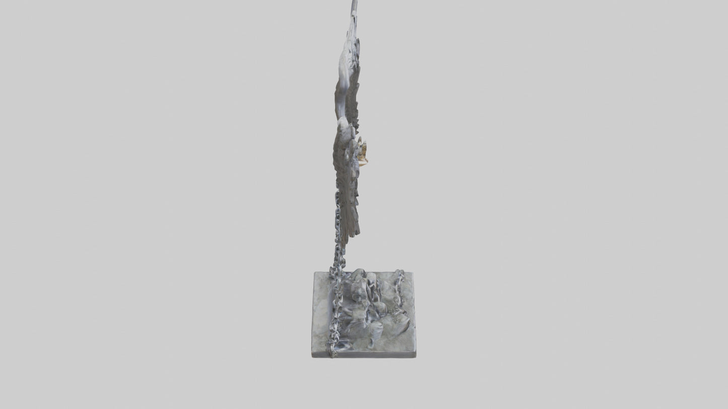 Chains to Wings statue model 2 3D model