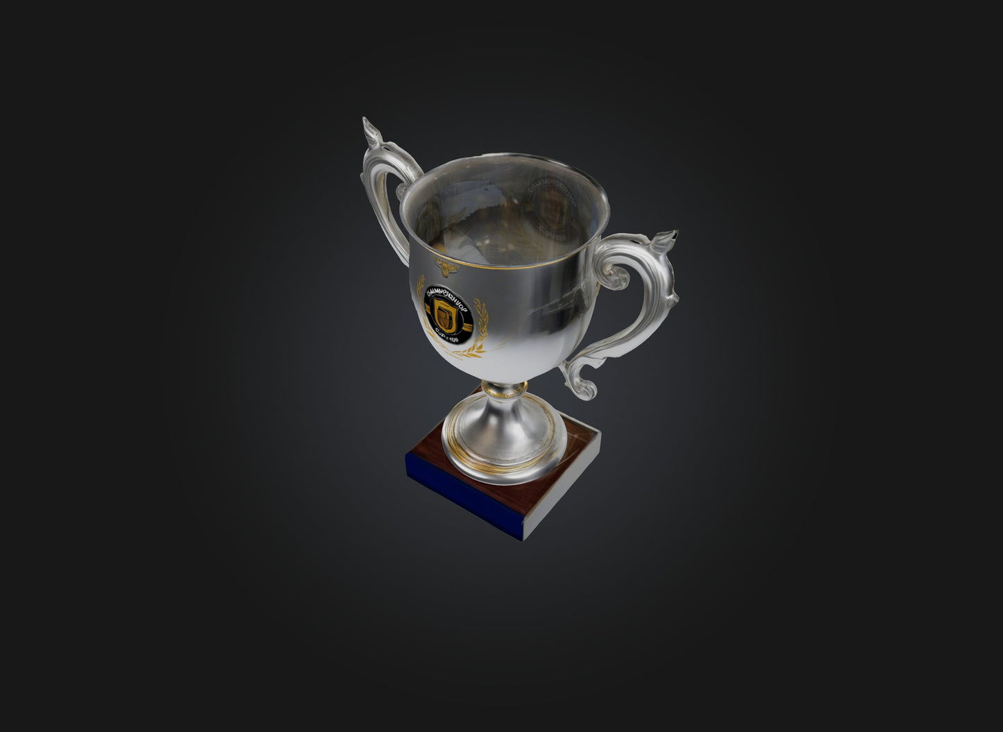 3D model championship cup VR / AR / low-poly
