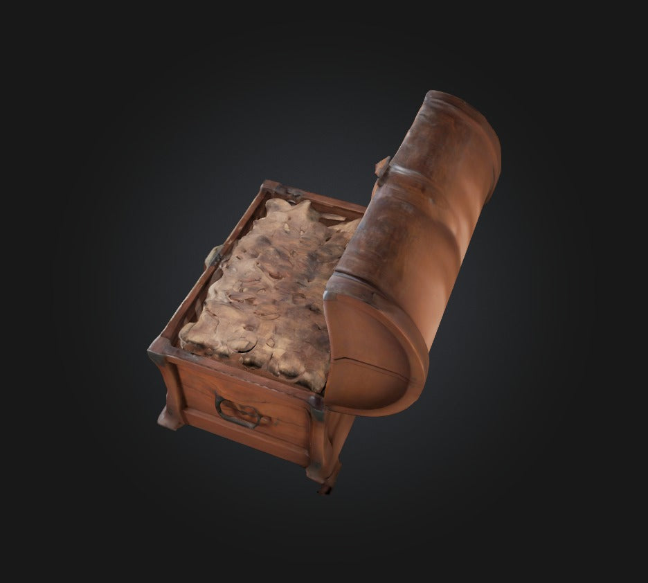 3D model chest VR / AR / low-poly