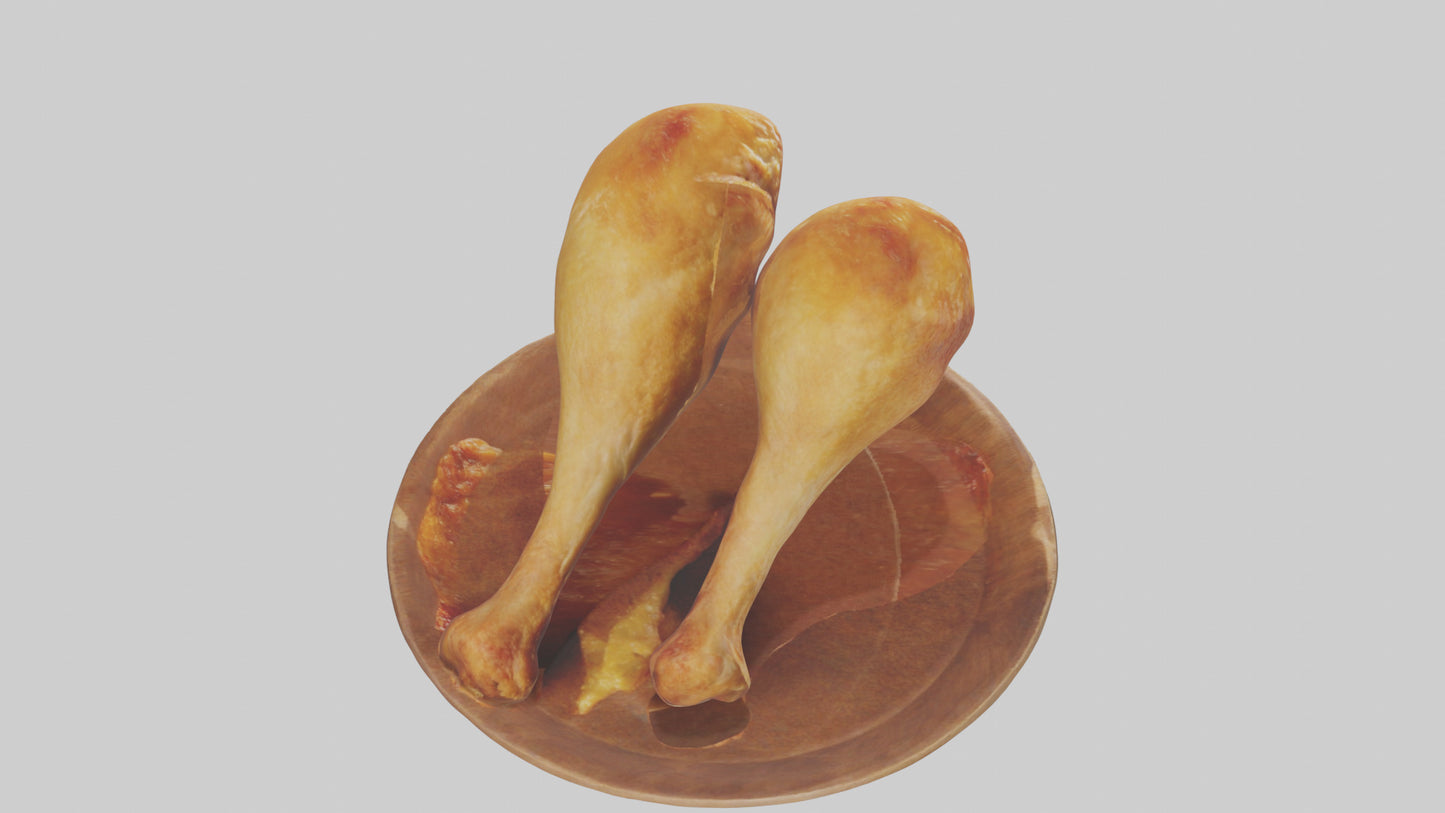 Chicken drumsticks model 3D model