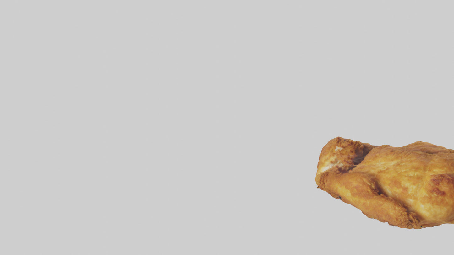 Chicken fried chicken model VR / AR / low-poly