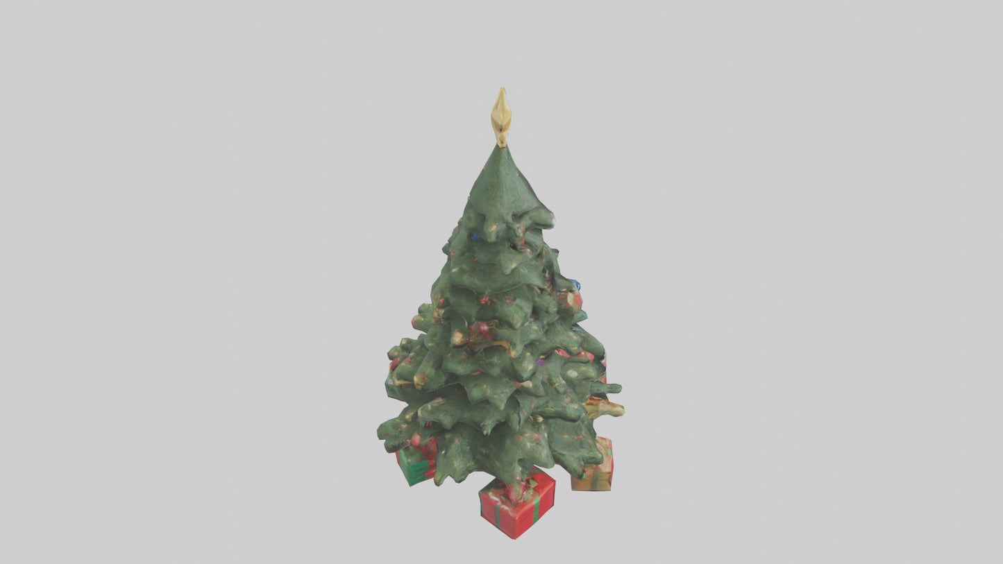 3D model Christmas Tree with Presents model VR / AR / low-poly