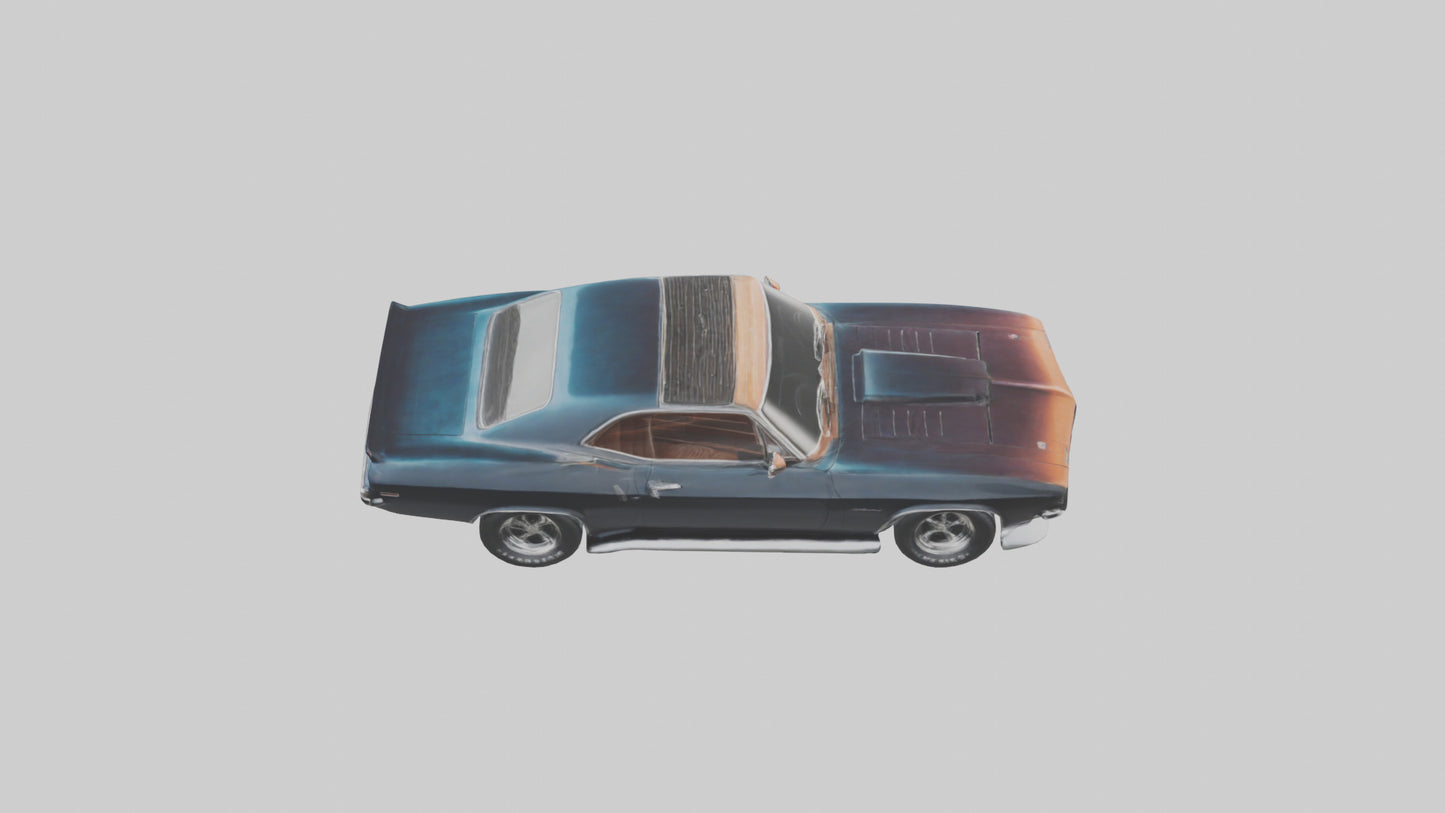 Classic Muscle Car model 3D model