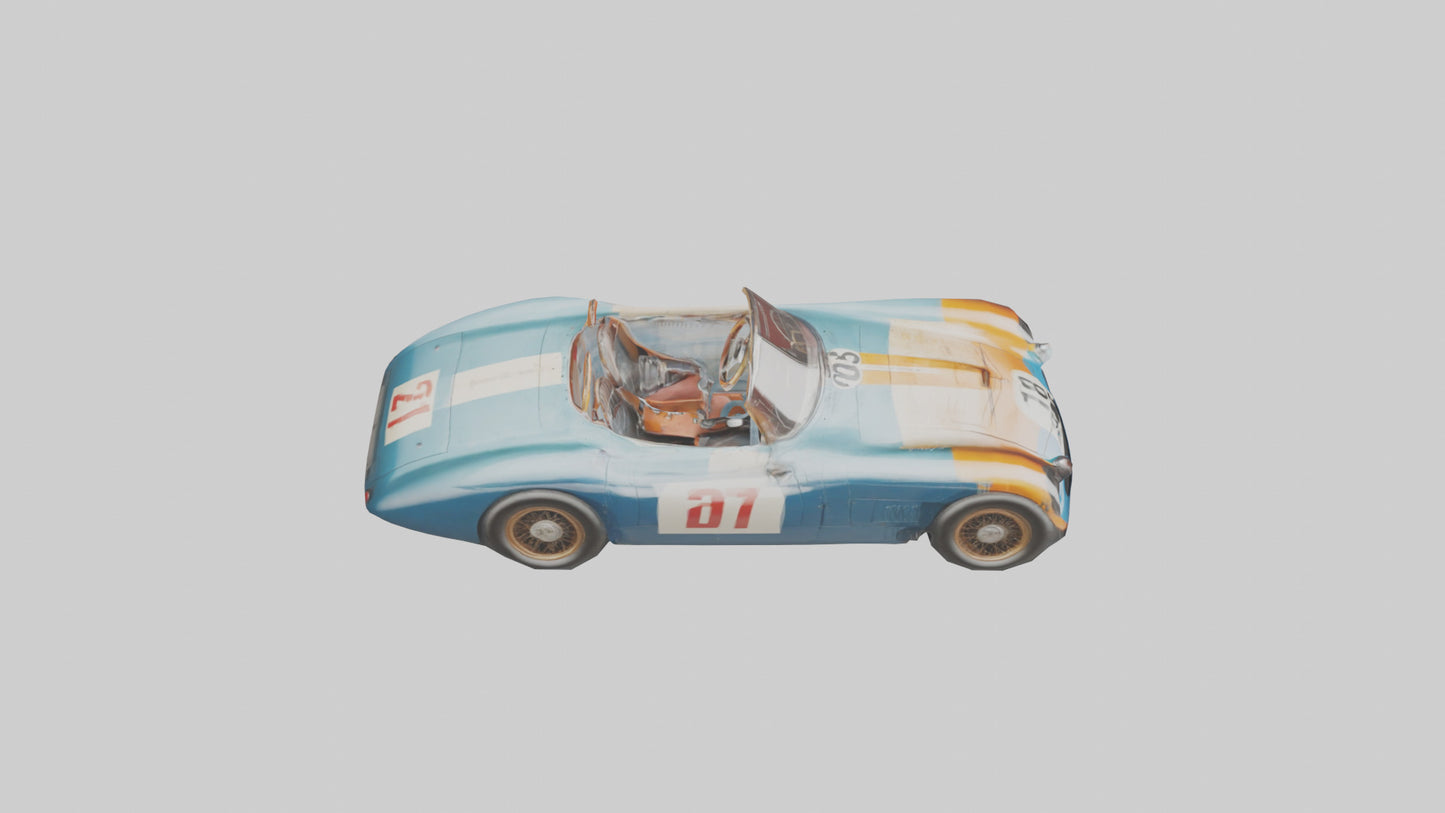 3D model Classic Race Car with Vintage Livery model VR / AR / low-poly