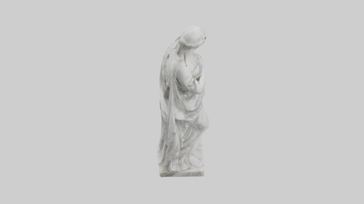 3D model Classical Marble Woman statue model VR / AR / low-poly