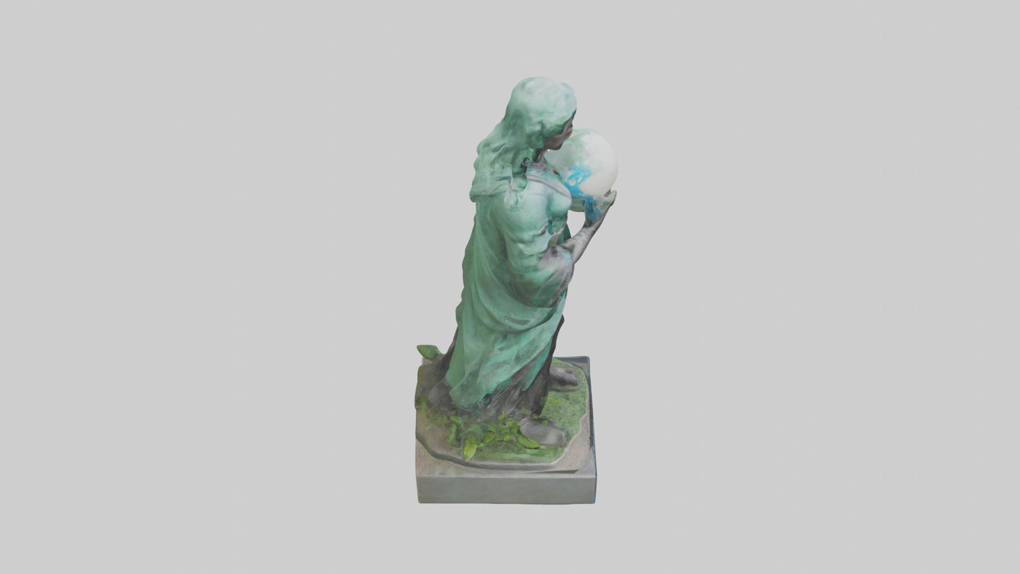 Clean Earth Protectors Statue model VR / AR / low-poly