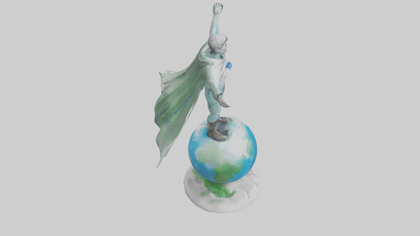 3D model Climate Change Hero Statue model VR / AR / low-poly