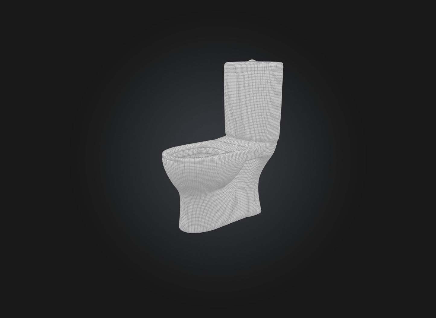 3D model closet toilet VR / AR / low-poly